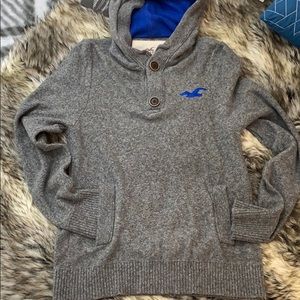 Hollister gray/blue hoodie sweater